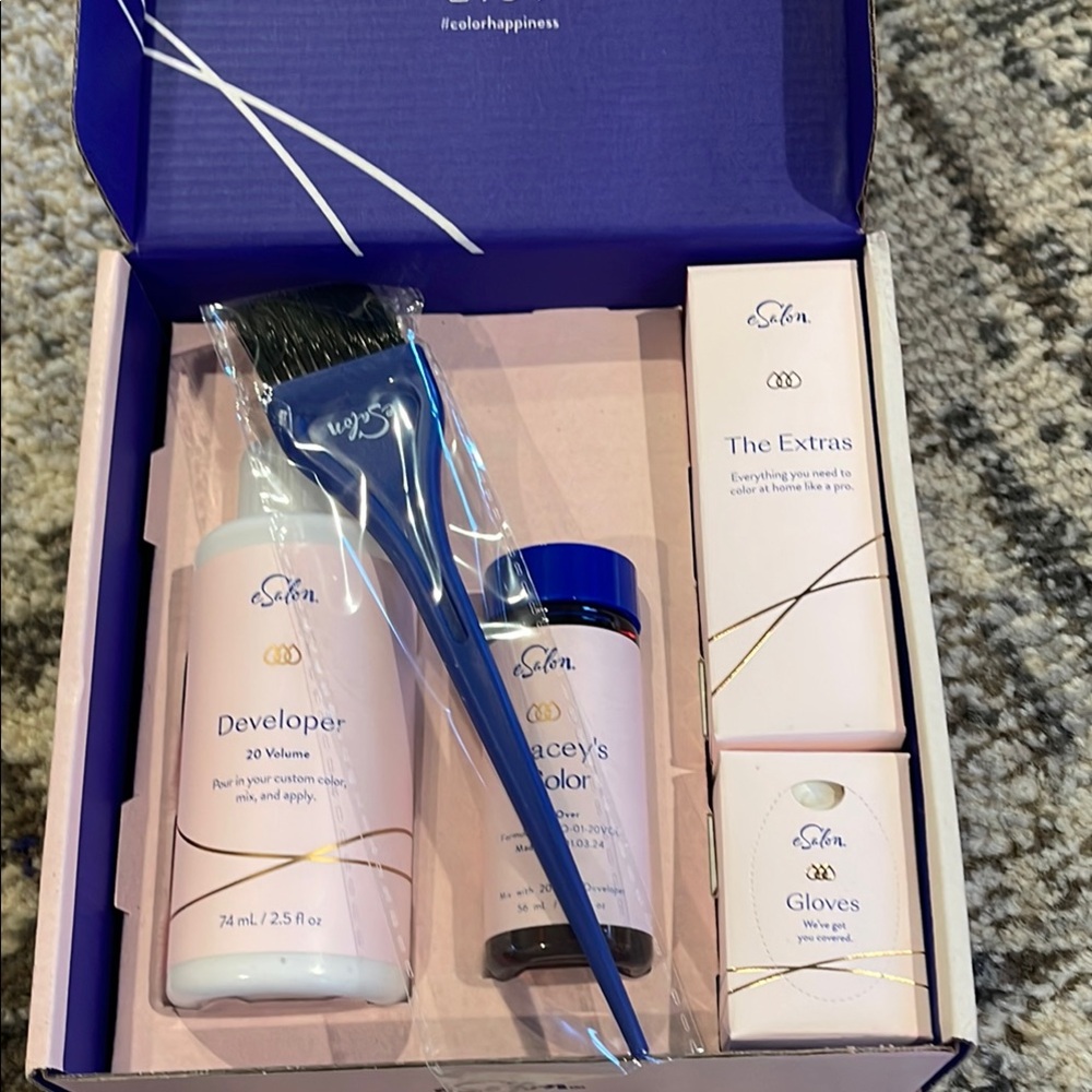 E Salon Medium Brown ( cool beige) Beauty Hair Color Kit